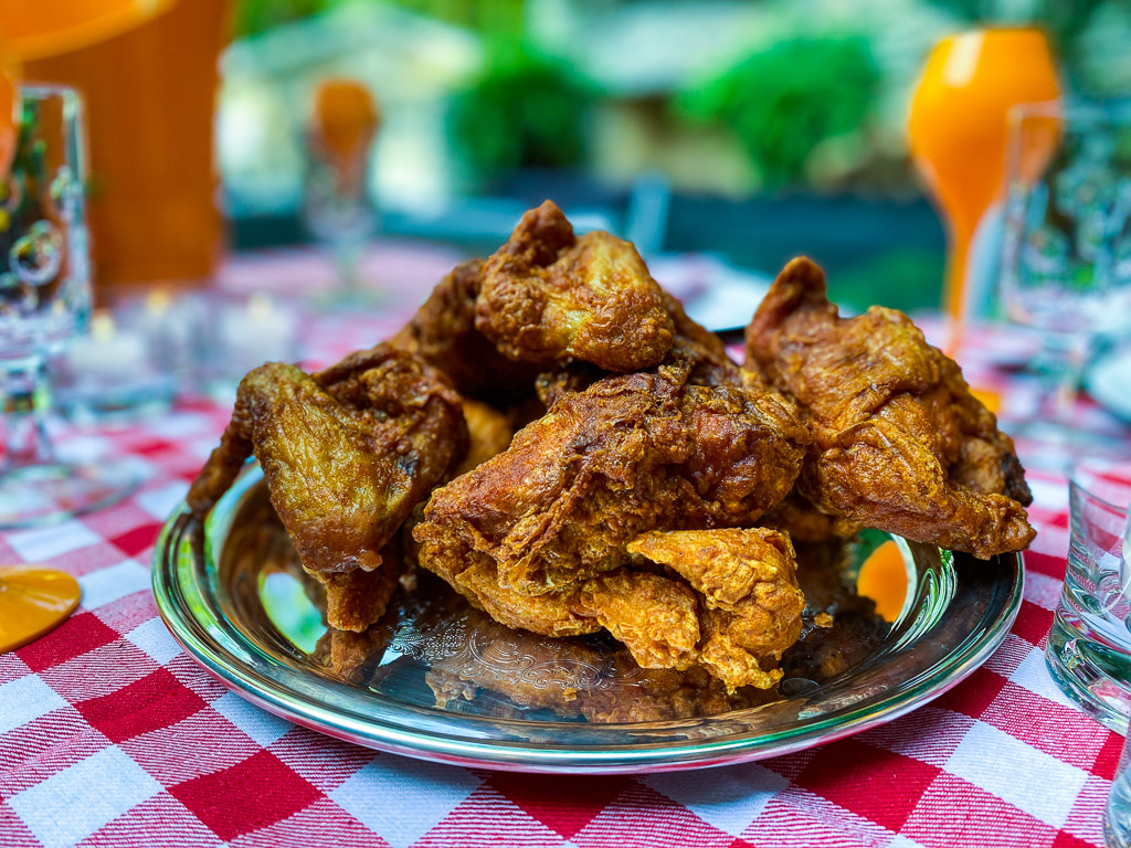 Gus's World Famous Hot and Spicy Fried Chicken was perfect for our champagne and fried chicken celebration.