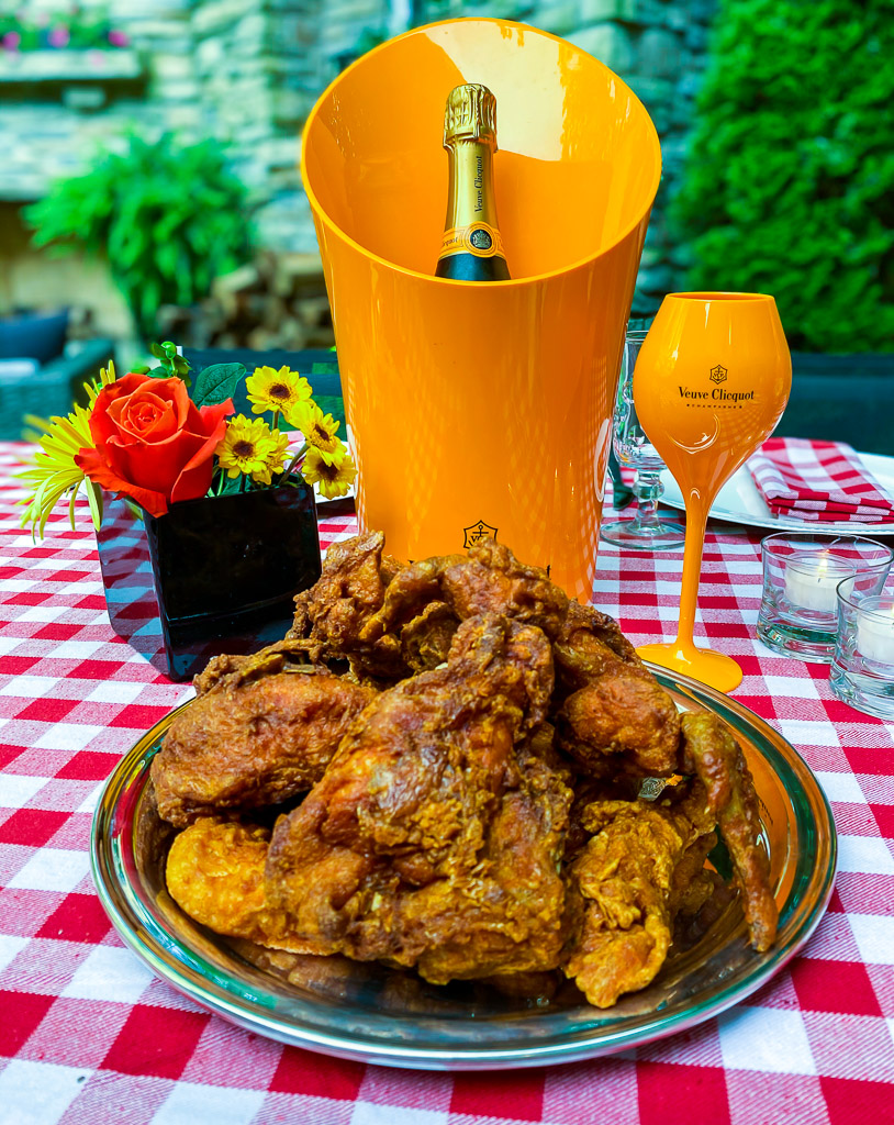 Veuve Clicquot was the champagne we chose to pair with fried chicken.