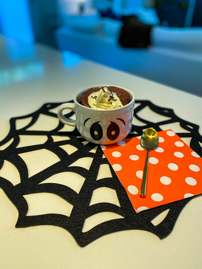 Celebrate National Dessert Day, When is National Dessert Day, National Dessert Day, cute ghost mug, cute ghost mug how to make it, easy Halloween treats, spooky Halloween desserts, Halloween ghost mug, how to make a ghost mug, chocolate mug cake recipe, chocolate mug cake recipe easy, chocolate mug cake recipe microwave, easy halloween dessert ideas, spooky halloween dessert ideas, halloween dessert ideas