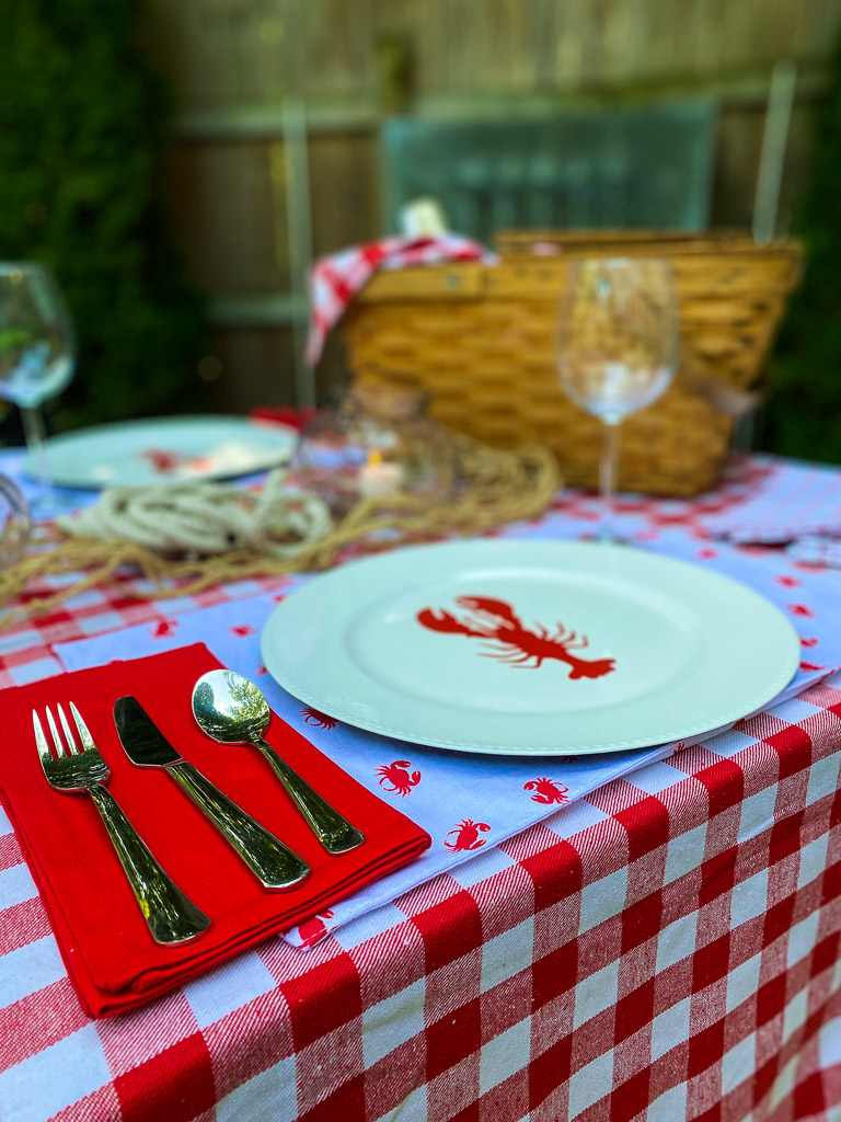 red and white tablescape, lobster dinner ideas, lobster party, lobster party decorations, lobster themed party, lobster party menu, lobster party ideas, lobster party supplies, when is national lobster day, national lobster day, september 25 national lobster day, lobster rolls near me, red and white table decor, seafood party, seafood party ideas, friends episode lobster, phoebe buffet lobster quote, McCloon's, Mccloons, goldbelly, gold belly, anniversary idea, anniversary dinner idea, anniversary dinner ideas, anniversary dinner ideas at home