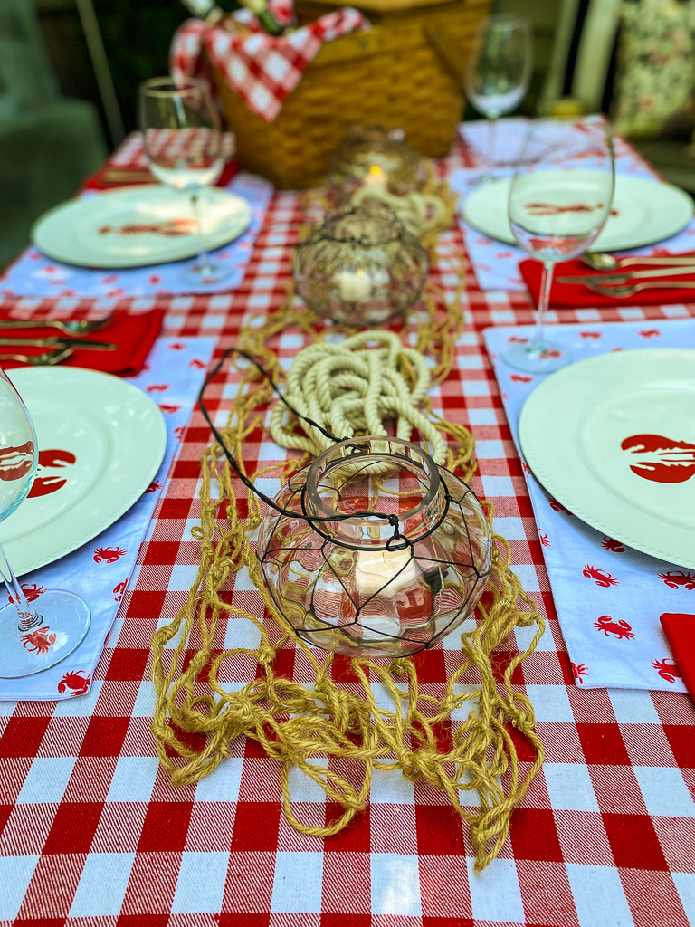 red and white tablescape, lobster dinner ideas, lobster party, lobster party decorations, lobster themed party, lobster party menu, lobster party ideas, lobster party supplies, when is national lobster day, national lobster day, september 25 national lobster day, lobster rolls near me, red and white table decor, seafood party, seafood party ideas, friends episode lobster, phoebe buffet lobster quote, McCloon's, Mccloons, goldbelly, gold belly, anniversary idea, anniversary dinner idea, anniversary dinner ideas, anniversary dinner ideas at home