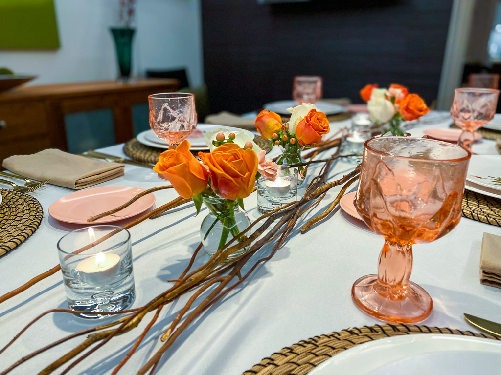 spring table decor, spring decorations, DIY spring decor, spring tabletop, spring table ideas, spring table idea, spring decor idea, spring decor ideas, pink glassware, Easter decor, Easter decorations