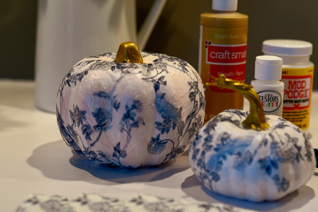 DIY Chinoiserie Pumpkins  Easy Decoupage Pumpkins Tutorial