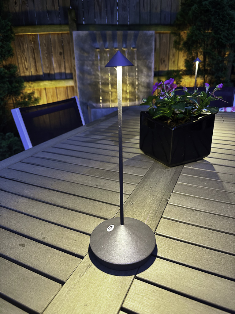 Concrete store outdoor lights