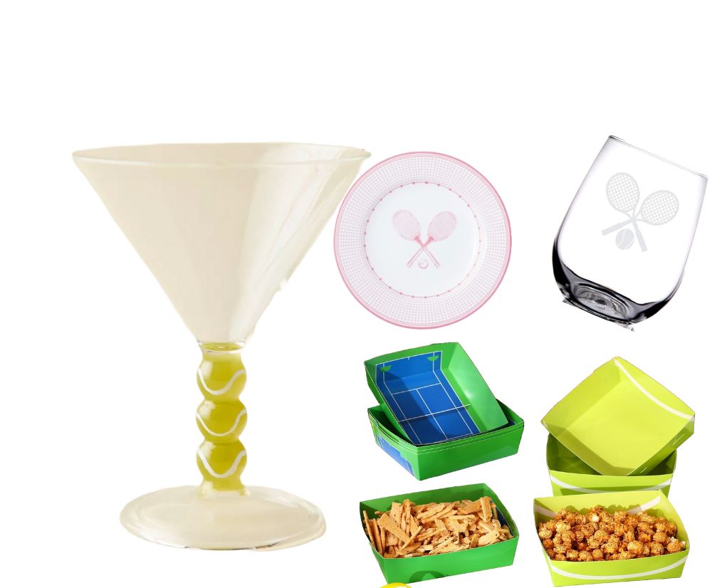 US Open party ideas, tennis party ideas, US Open watch party, Tennis watch party, US Open party decorations, US Open themed party décor, Tennis themed table setting, US Open entertaining ideas, Tennis party decorations DIY, How to host a US Open watch party, US Open party supplies, Best tennis party decorations