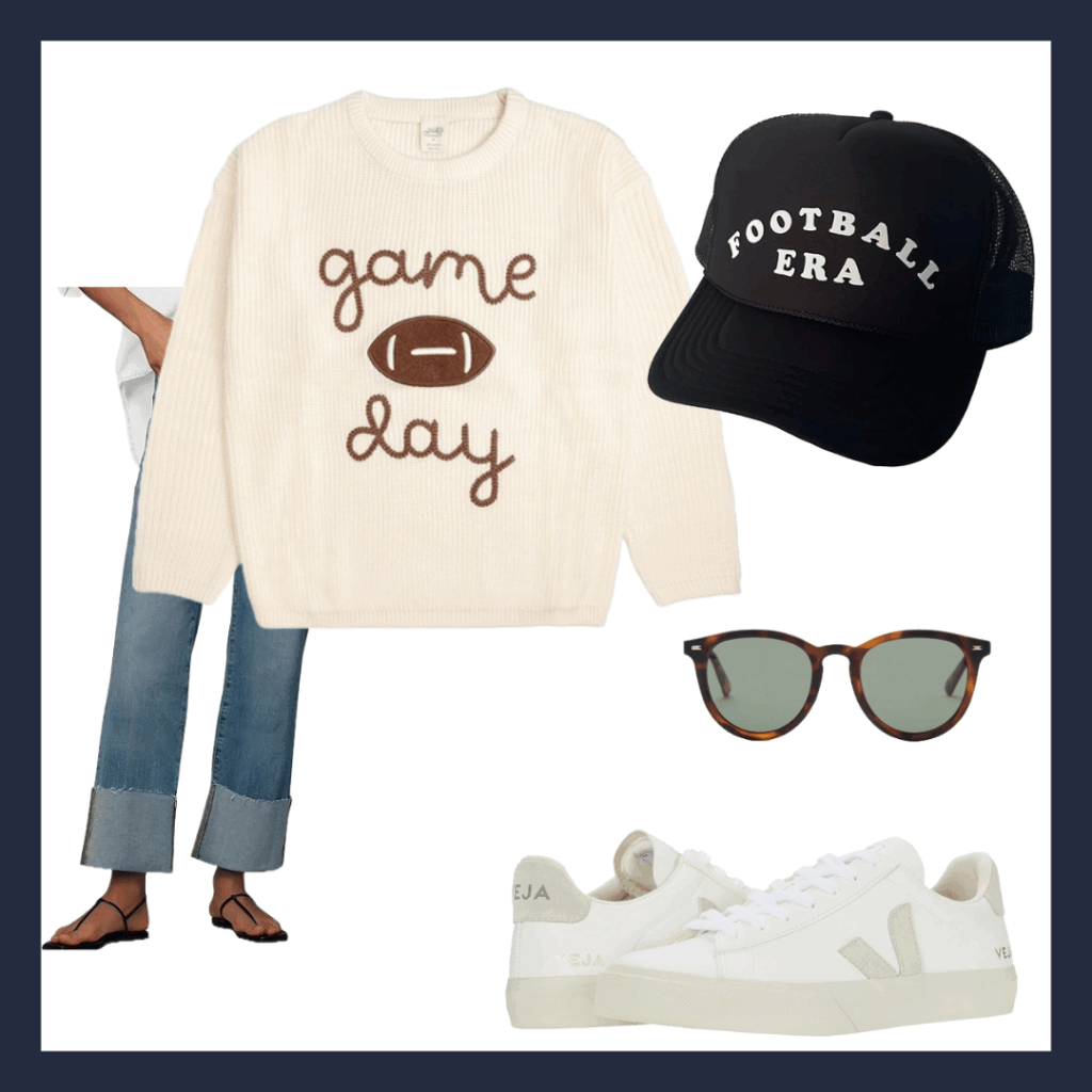 football game outfit ideas, tailgate outfit ideas, what to wear to a football game, game day outfit ideas, best football outfits, cute football game outfits, casual football game outfits, trendy tailgate outfits, college football game outfit ideas, women’s game day outfits, what to wear to a tailgate party, fall football outfit inspiration, gameday fashion ideas